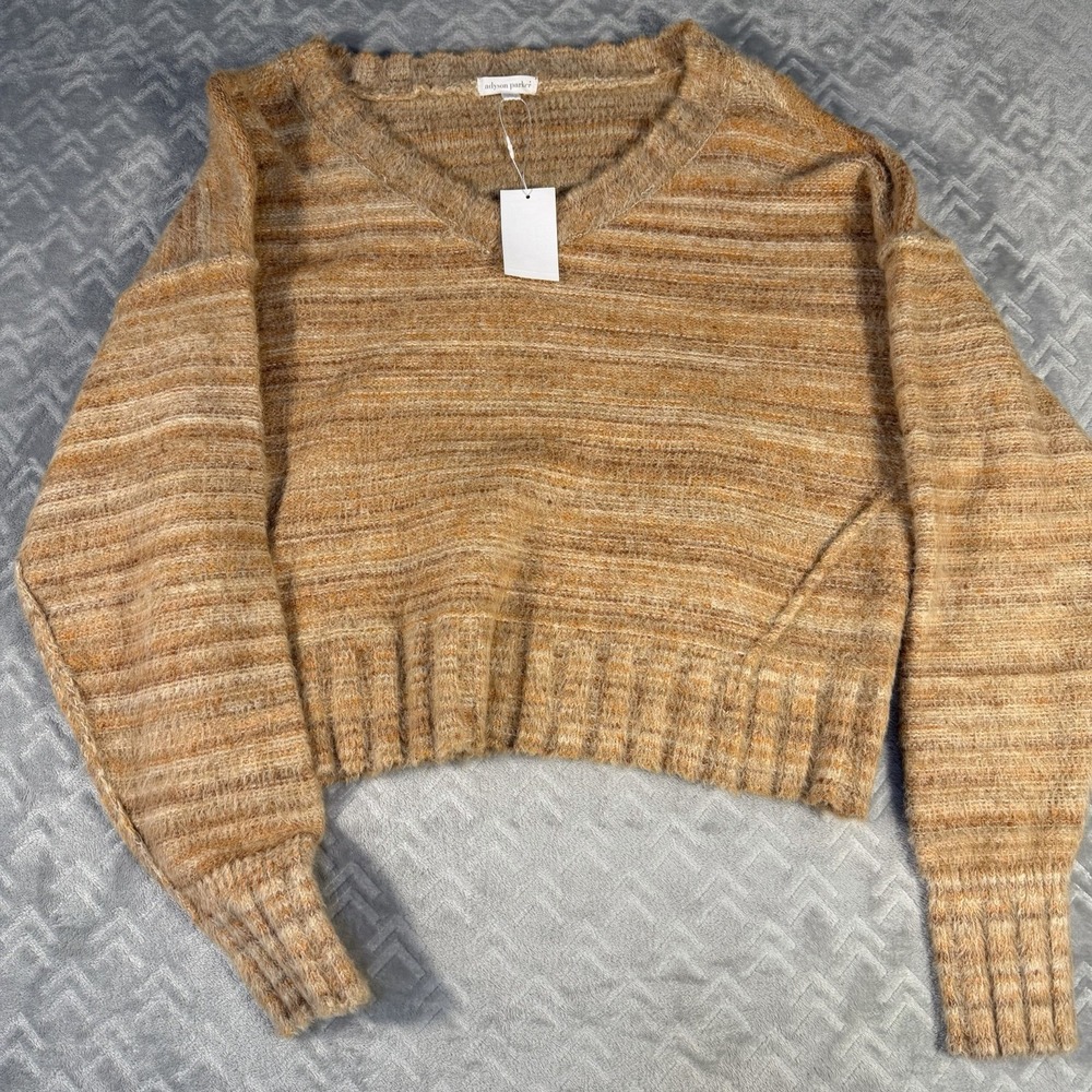 Adyson Parker Women's XL Cozy V-Neck Soft Knit Inverted Seam‎ Pullover Sweater